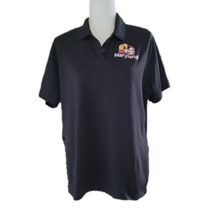 Vansport Womans Polo Black Maryland Logo Size XL EUC